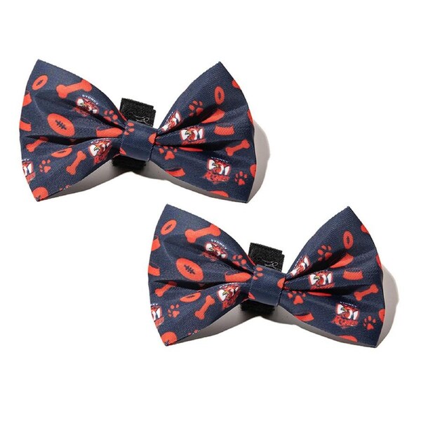 2x NRL Sydney Roosters Pet Bowtie Dog Necktie Ribbon Collar Accessory One Size