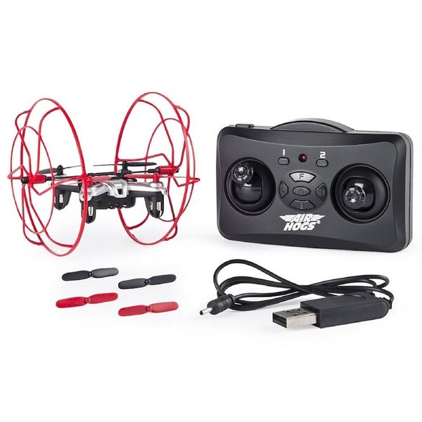 Air Hogs Hyper Stunt-Red- Unstoppable Micro RC Drone Toy Remote Control Plane Ages 8+