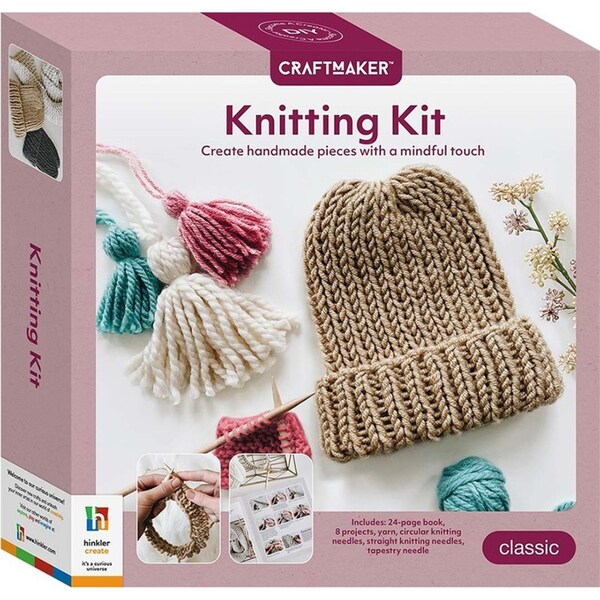Craft Maker Knitting Classic Art/Craft Activity Kit DIY Art Hobby Project