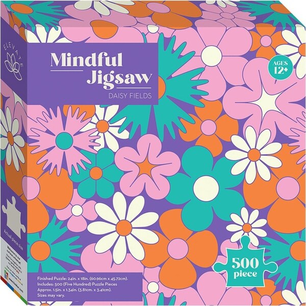 Elevate Mindfulness 500pc Jigsaw Puzzle: Daisy Fields Kids Activity Play Toy