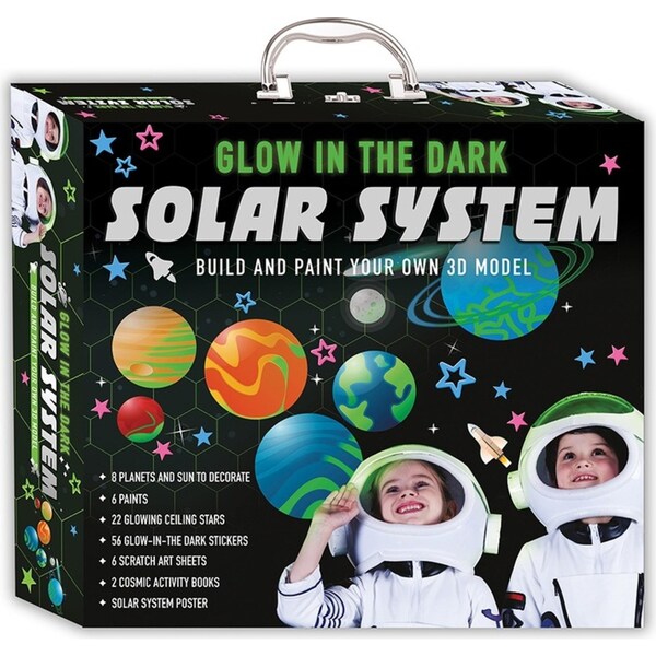 Bookoli Glow in the Dark Solar System Deluxe Gift Box Craft Activity Kit