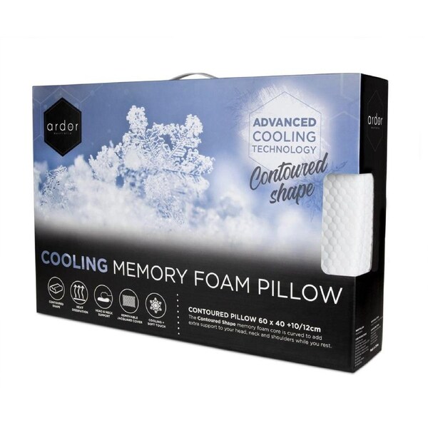 ARDOR "Cooling" MEMORY FOAM PILLOW CONTOURED