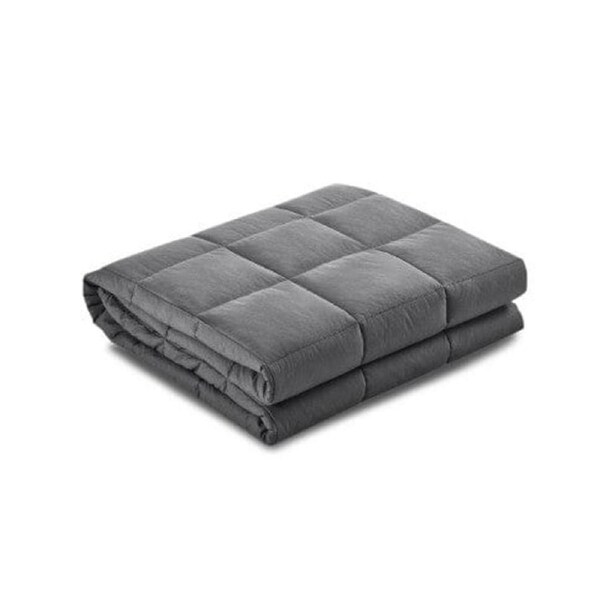 Weighted Blanket Kids 2.3KG Heavy Gravity Blankets Microfibre Cover Comfort Calming Deep Relax Better Sleep Grey