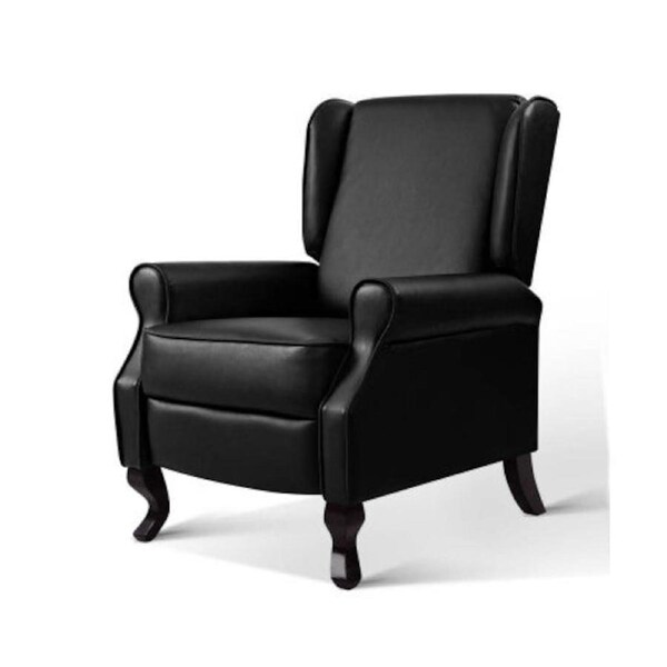 Recliner Chair Sofa Armchair Lounge Black Leather