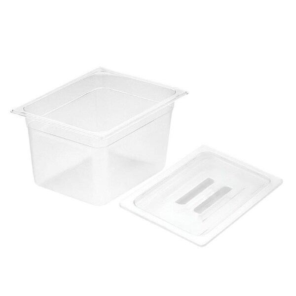 SOGA 200mm Clear Gastronorm GN Pan 1/2 Food Tray Storage with Lid
