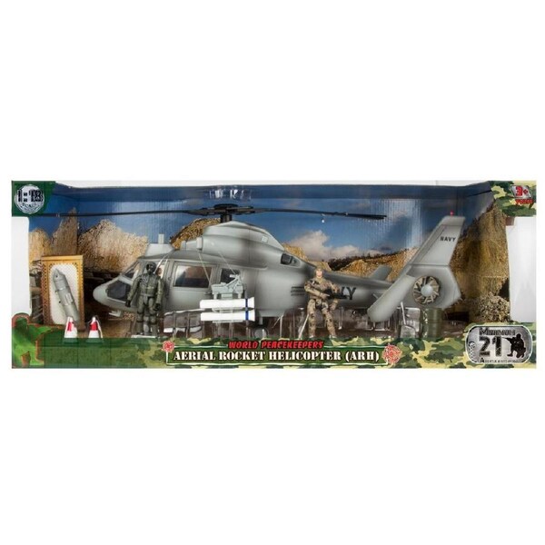 Aerial Rocket Helicopter with 2 Figures 1:18 Scale