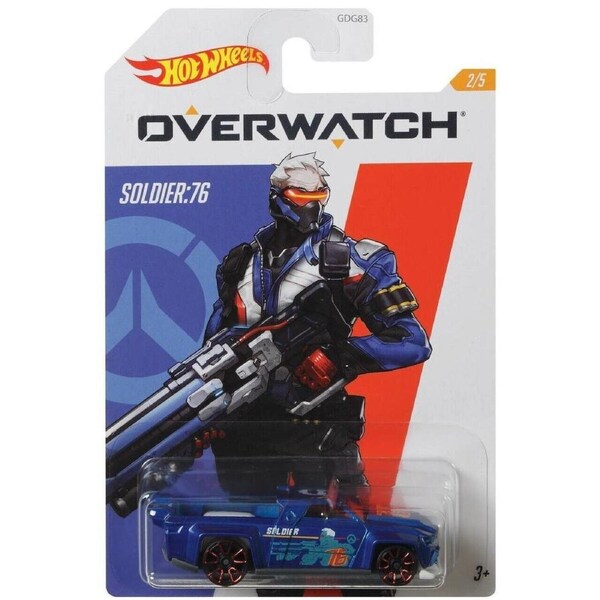 Hot Wheels Overwatch Die-Cast-Soldier 76-Car Ages 3+ Toy Game