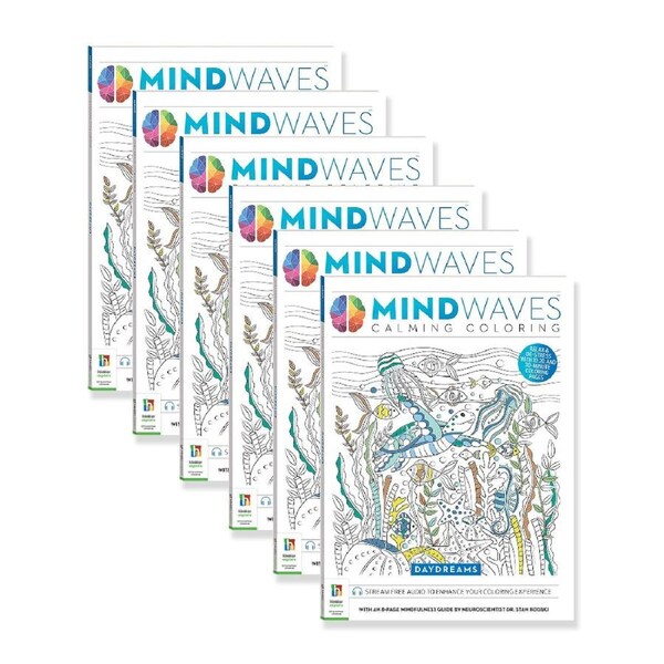 6x Art Maker Mindwaves Calming Coloring Daydreams Adult Activity Book Art/Craft