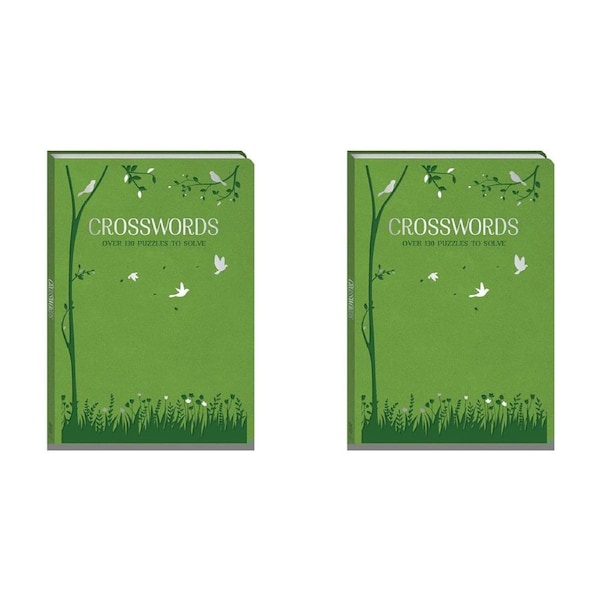 2x Solve It! Faux Leather Puzzle Crossword Adult Puzzle Book Brain Challenge