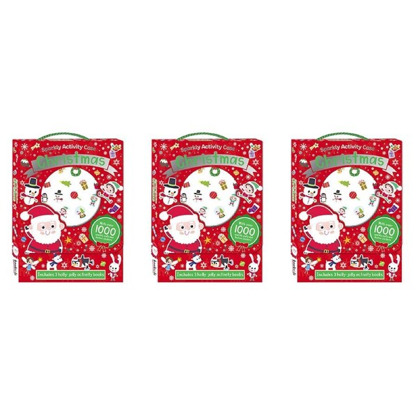 3x Bookoli Sparkly Activity Case: Christmas Magic Craft Activity Book ...