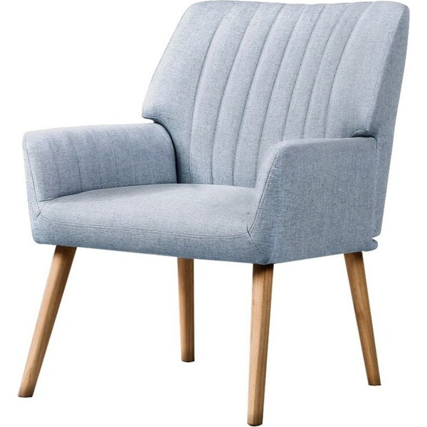 Armchair Lounge Chair Armchairs Accent Fabric Blue Grey
