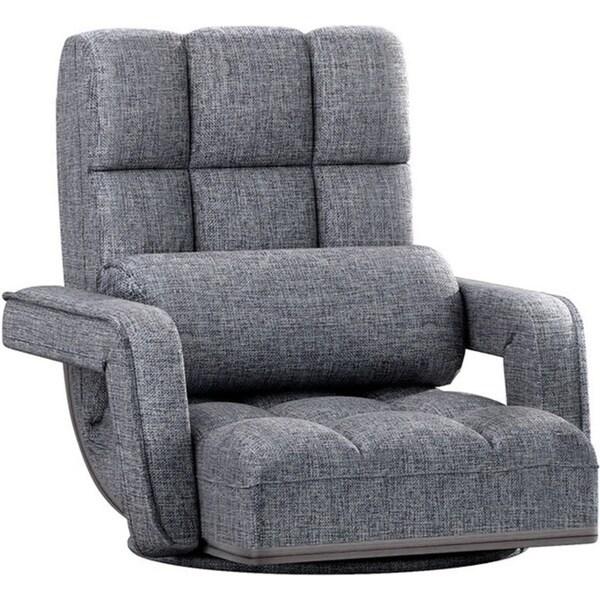 Floor Sofa Bed Lounge Chair Recliner Chaise Chair Swivel Grey