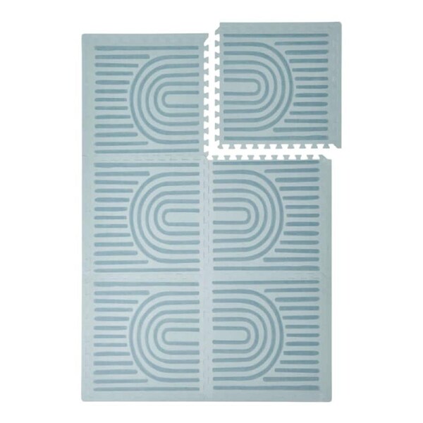 Toddlekind Premium Foam Play Mats 120x180cm - Linear Collection - Mineral