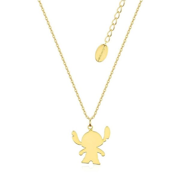 Couture Kingdom - Disney - Lilo & Stitch Silhouette Necklace Yellow Gold