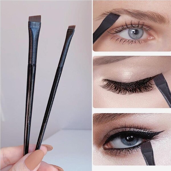 4 Pcs Blade Makeup Brushes Angled Thin Eyebrow Brush Flat Fine Eyeliner Brush