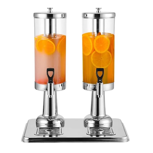 SOGA 6L Dual Stainless Steel Beverage Dispenser with Ice Cylinder