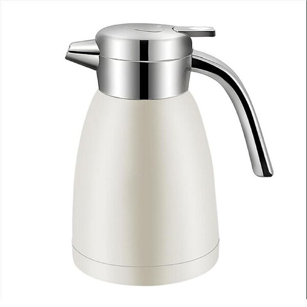 SOGA 1.8L Stainless Steel Water Bottle Insulated Vacuum Flask Coffee Jug Thermal White