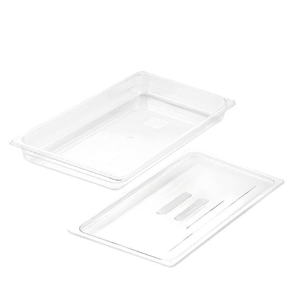 SOGA 65mm Clear Gastronorm GN Pan 1/1 Food Tray Storage with Lid