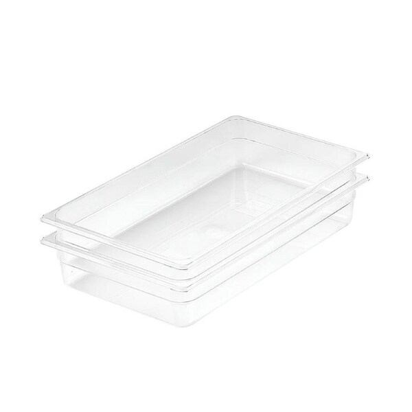 SOGA 100mm Clear Gastronorm GN Pan 1/1 Food Tray Storage Bundle of 2