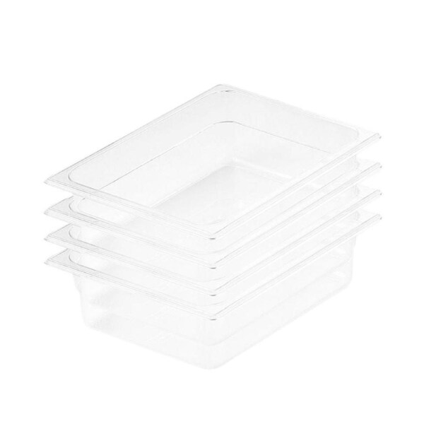 SOGA 4-Pack 100mm Clear Gastronorm 1/2 GN Pans