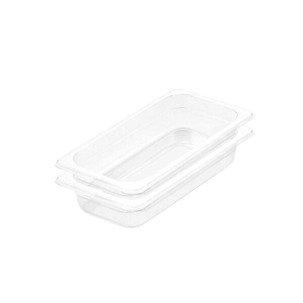 SOGA 2-Pack 65mm Clear Gastronorm 1/3 GN Pans