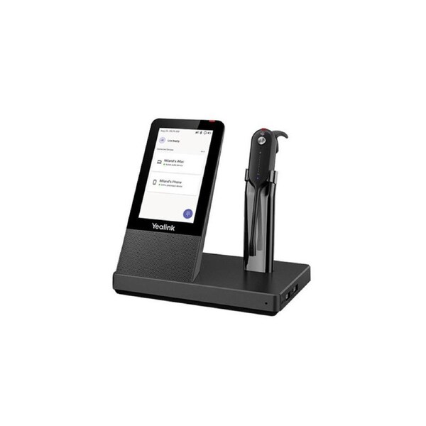 Yealink WH67 Standard UC DECT Wirelss Headset for Microsoft TEAMS, With Touchscreen, Busylight On Headset