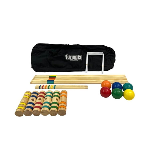 Formula Croquet - 6 Player Set Quality Out Door Family Game