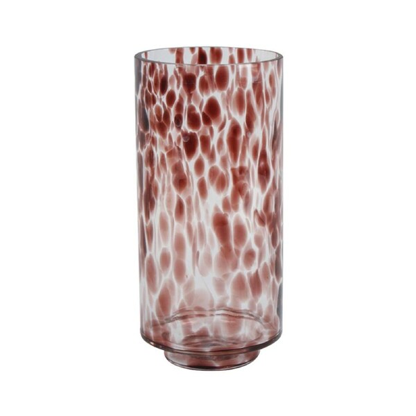 Maine & Crawford Micaela Orchid 26x12cm Glass Flower Vase Home Decor Pink Clay