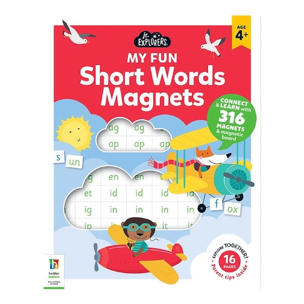 Junior Explorers Magnetic Books Short Words Childrens Book Learning 4y+