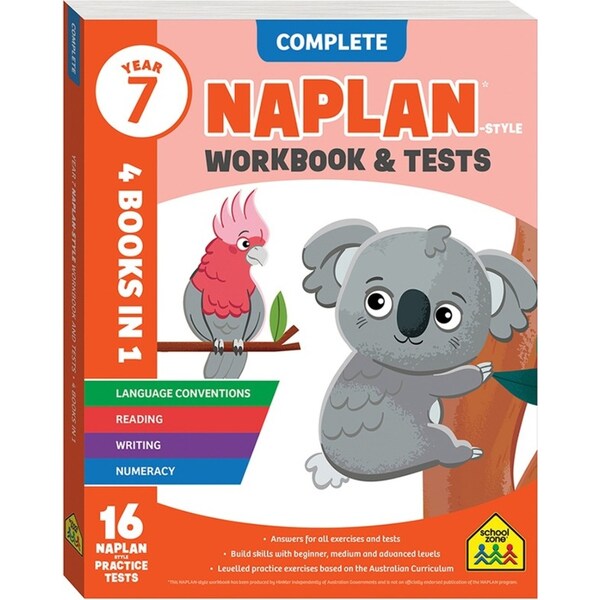 School Zone Year 7 Naplan*-style Complete Workbook and Tests Kids Book 10y+