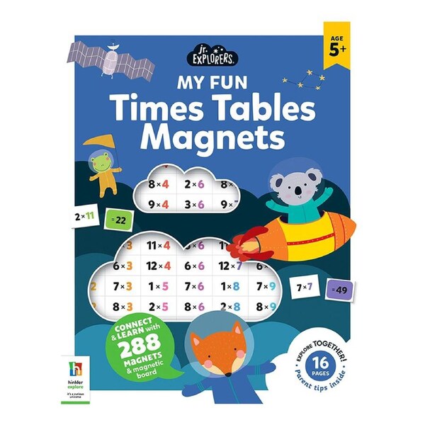 Junior Explorers Magnetic Books Times Tables Childrens Book Learning 5y+