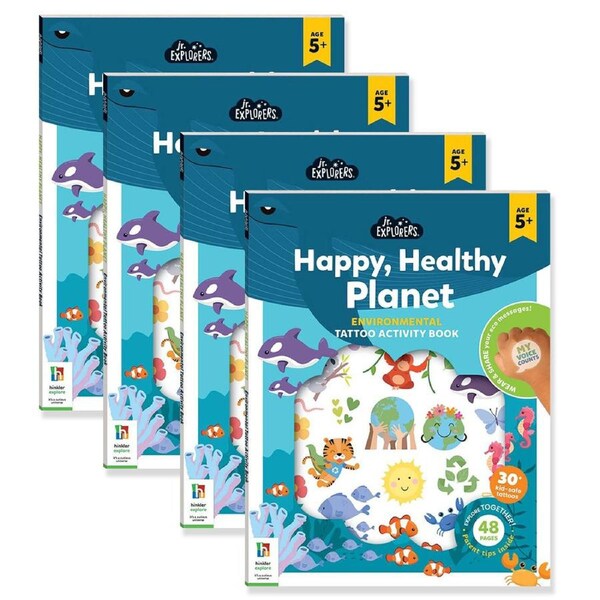 4x Junior Explorers Activity Book Happy, Healthy Planet! Book Learning 5y+