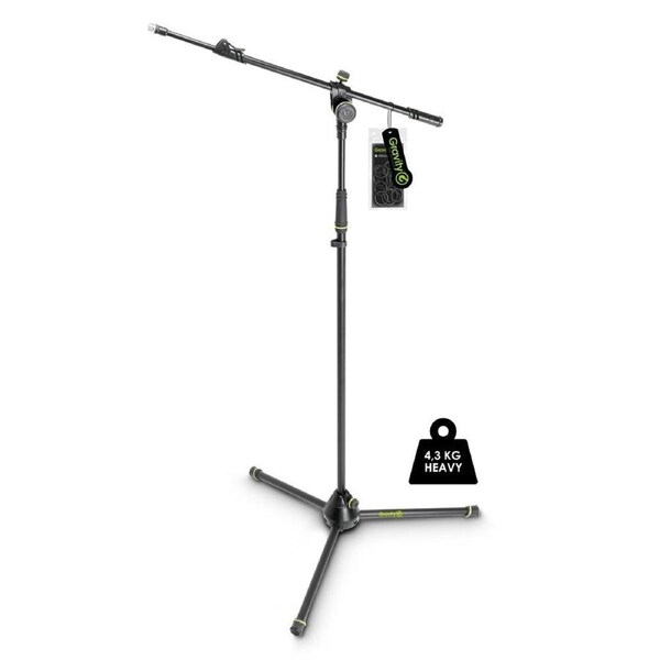 Gravity MS4322HDB Folding 169cm Stand w/ 2 Point Telescopic Boom For Microphone