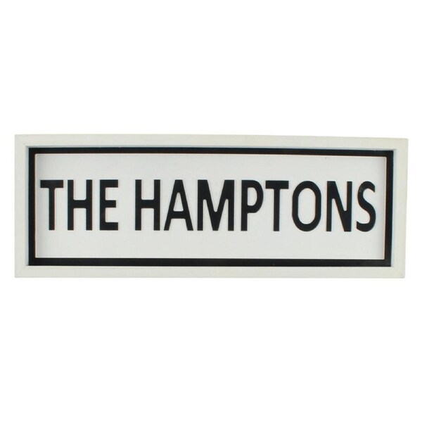 Maine & Crawford Hume Wood 45x17cm The Hamptons Sign Wall Hanging Home Decor