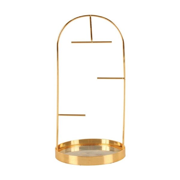 Maine & Crawford Weslan 26cm Curved Metal Jewellery Stand Storage Organiser