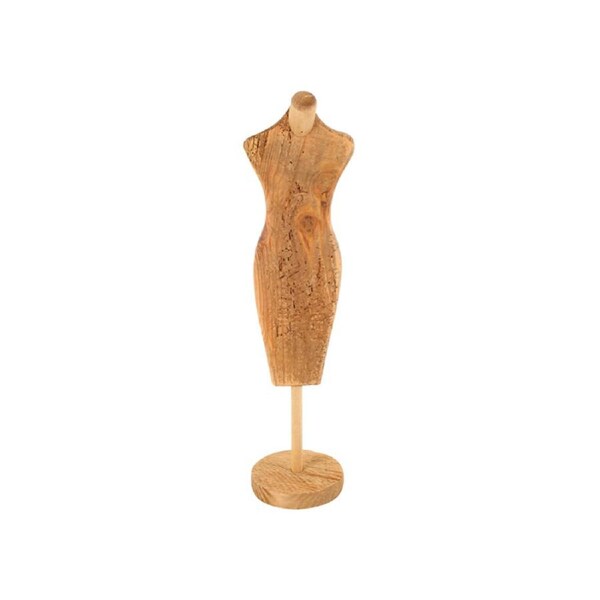 Maine & Crawford Calix 43cm Wood Mannequin Jewellery Holder Storage Natural
