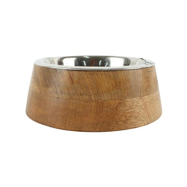 Maine & Crawford 20cm Harmony Dog Pet Feeding Drink/Food Bowl Mango Wood Natural