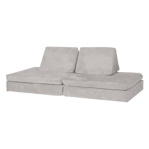 Huddle Kids Modular Play Foam Couch in Grey