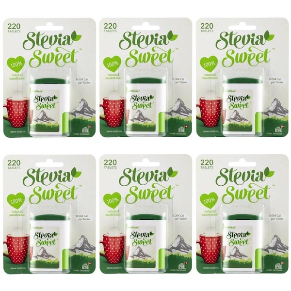 Stevia Sweet Sweetener 220 Tablets Box of 6