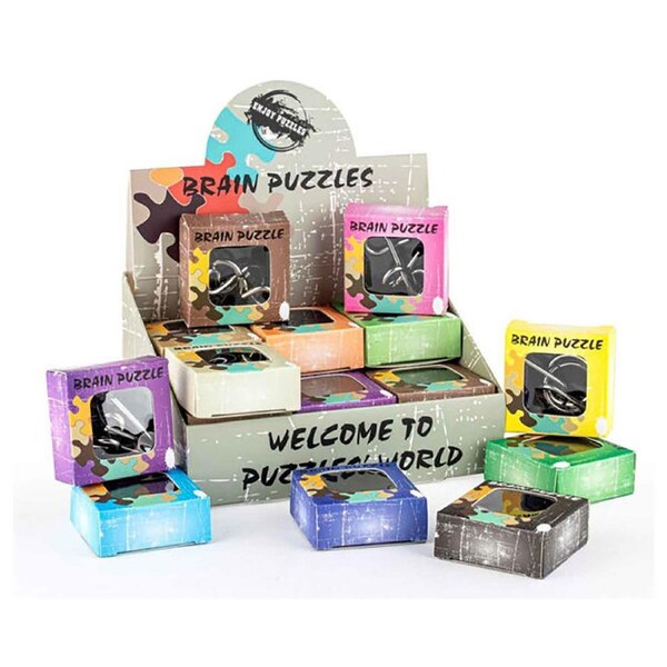 12pc Enjoy Puzzles Metal Wire Novelty Thinking Brain Teaser All Ages Puzzle Game
