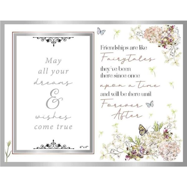 Friendship Inspirational Glass Photo / Picture Frame Display 6x4 Inches Gift