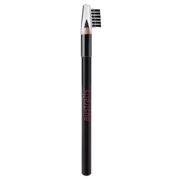 Australis Waterproof Creamy Blendable Eyebrow Pencil w/ Brush Long-Lasting Makeup Cosmetics - Black