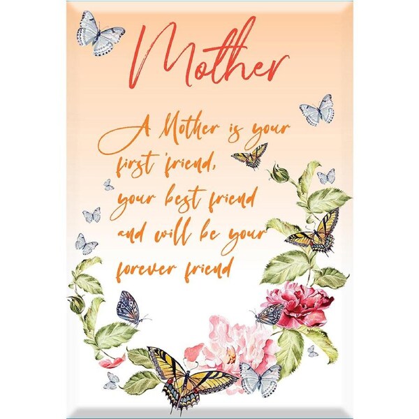 Glass Plaque Display Home Decor Sign Mother 13 x 9cm Novelty Celebration Gift