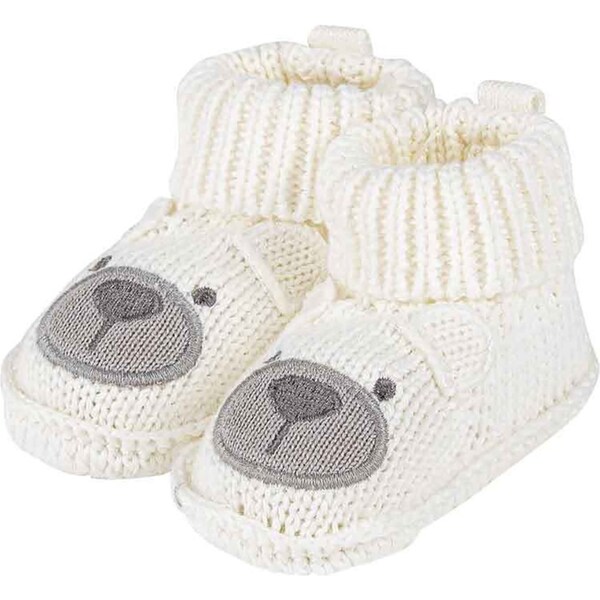 White Knit Booties Newborn Novelty Cuddly Soft Baby/Infant Dress-Up Costume