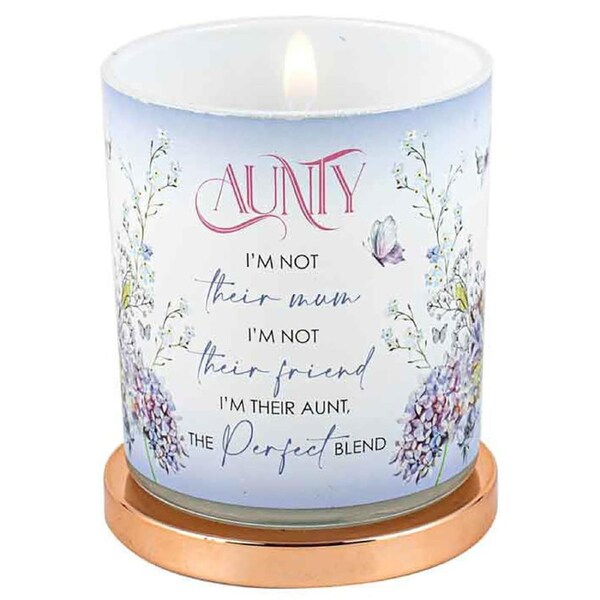 Aunty Candle Vanilla Scented Smell 45hr Burn Time 9 x 8cm Keepsake Gift Set