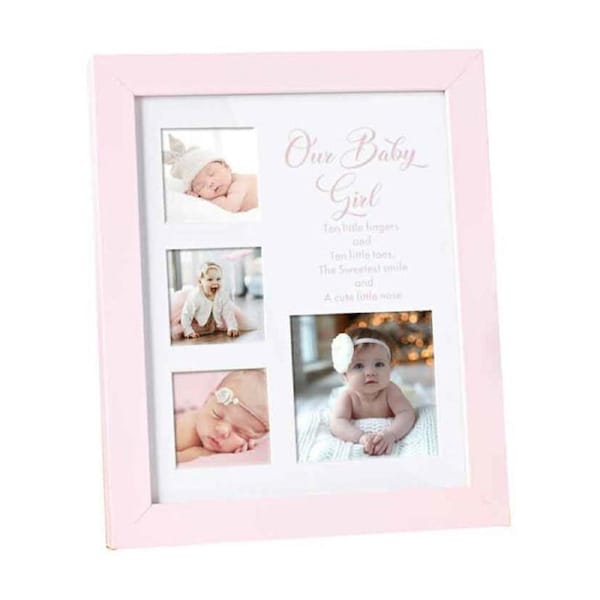 Baby Girl Composite 21x24cm Frame Novelty Baby/Infant Home Decor Display Set