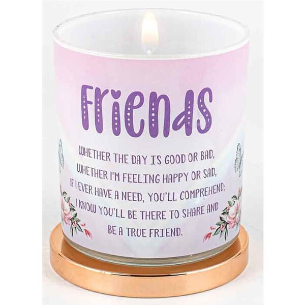 Friends Candle Vanilla Scented 45hr Burn Time 9 x 8cm Keepsake Gift Set