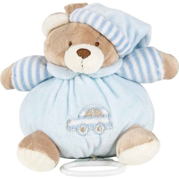 Musical Bear Blue - Pull Tail 15cm Cuddly Ultra Soft Toy For Babies Soft Toy