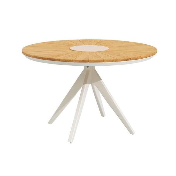 SIMPO Atlanta Outdoor Dining Table (120cm Round) - White