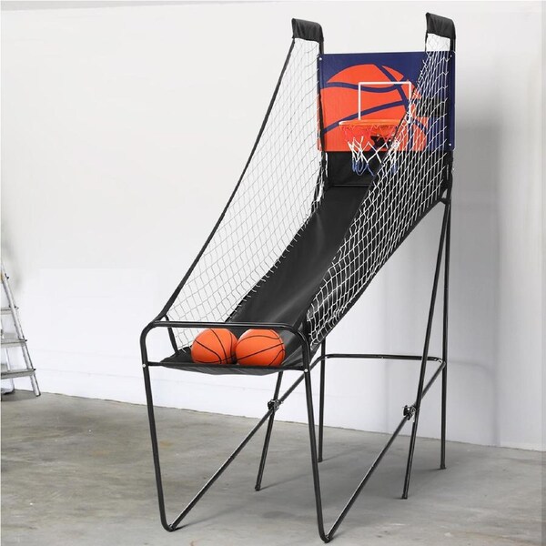 Everfit Basketball Arcade Game Electronic Scorer 8 Games Double Shoot Grey